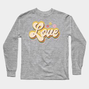 Retro Hippie Love Long Sleeve T-Shirt